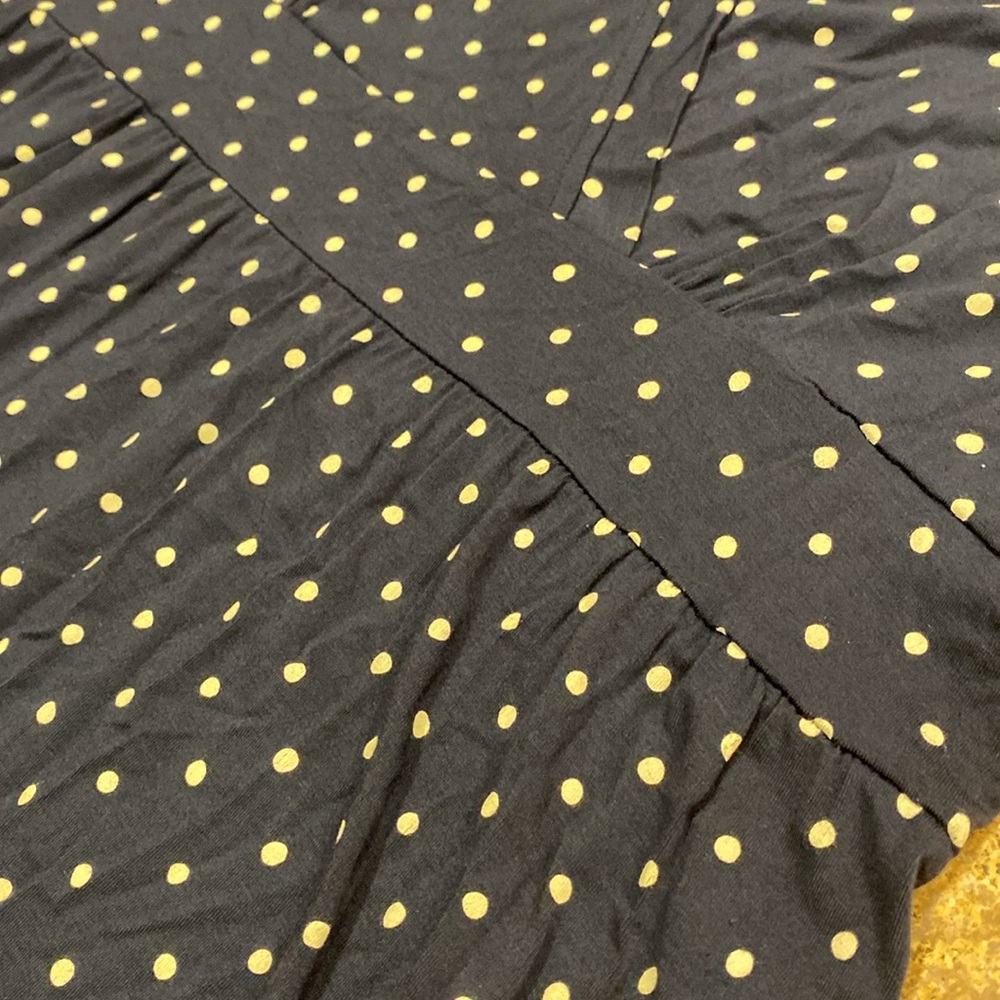 L.L. Bean Polka Dot Dress item # 501478 XL Petite Navy Blue and White - Picture 8 of 15